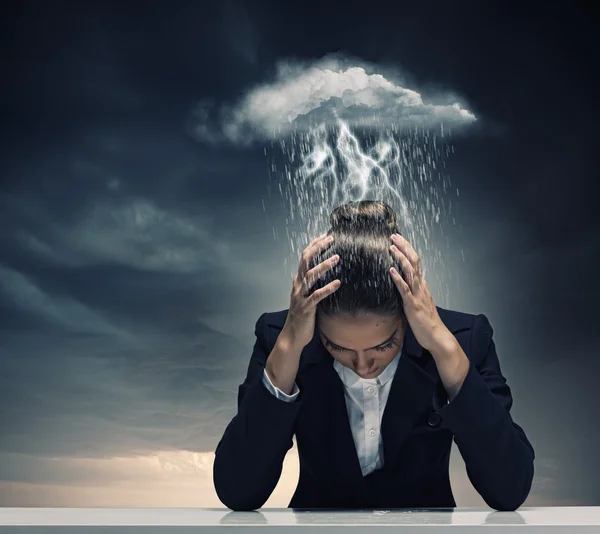 Depressief zakenvrouw — Stockfoto