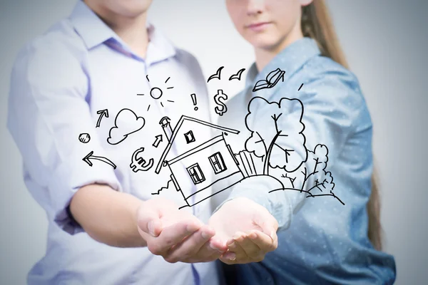 Young happy couple — Stock Photo, Image