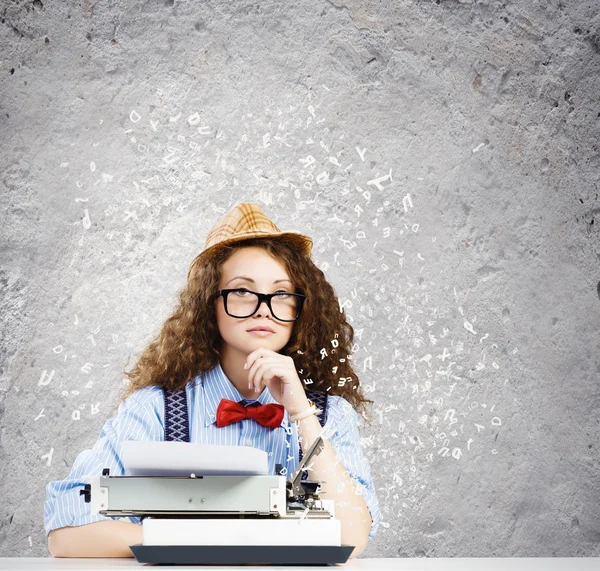 Vrouw schrijver — Stockfoto