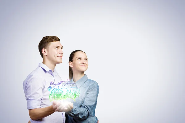 Young happy couple — Stock Photo, Image