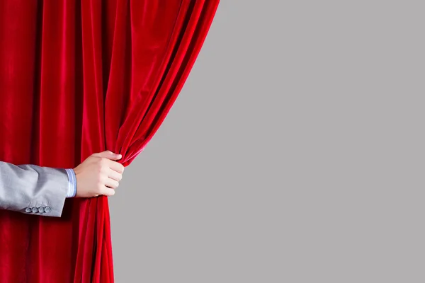 Red curtain — Stock Photo, Image