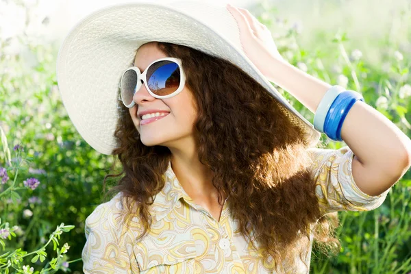 Girl in hat — Stock Photo, Image