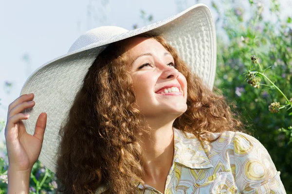 Girl in hat — Stock Photo, Image