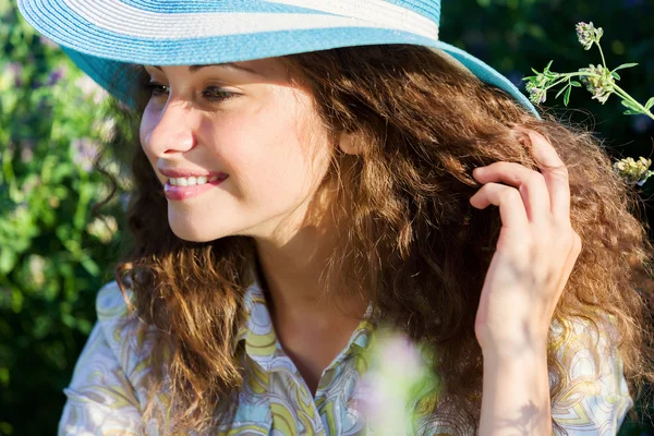 Girl in hat — Stock Photo, Image