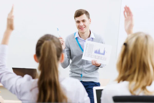 Teacher at lesson — Stock Photo, Image