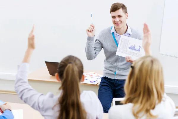 Teacher at lesson — Stock Photo, Image