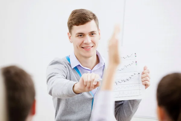 Teacher at lesson — Stock Photo, Image