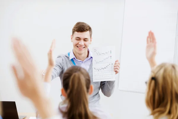 Teacher at lesson — Stock Photo, Image