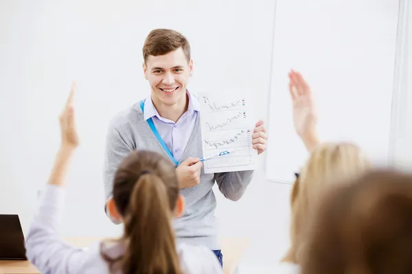 Teacher at lesson — Stock Photo, Image