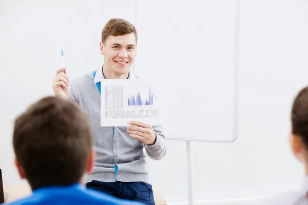 Teacher at lesson — Stock Photo, Image