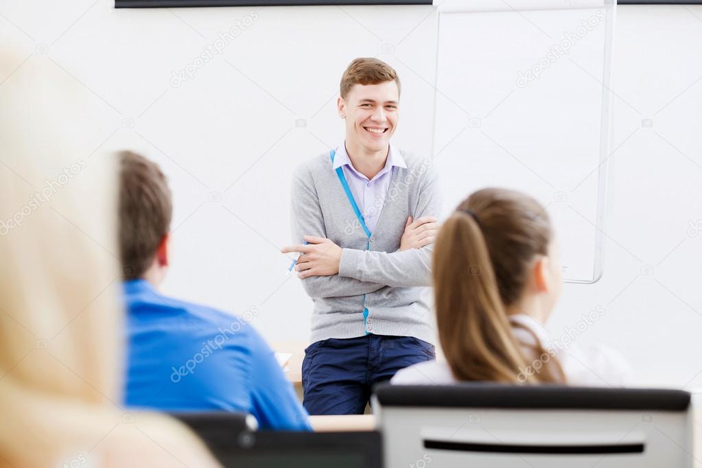 Teacher at lesson