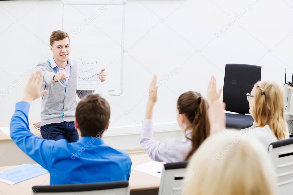Teacher at lesson