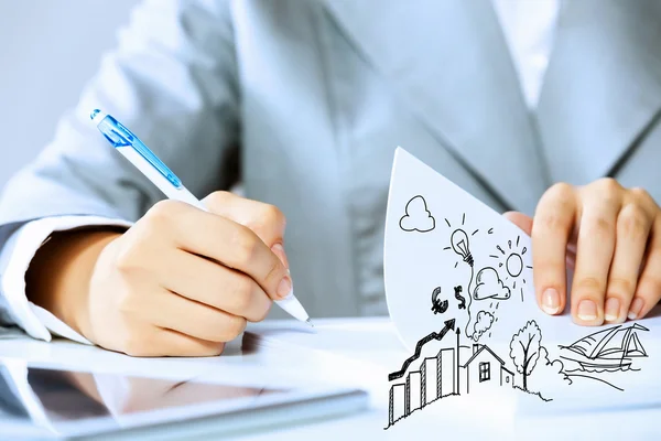 Geschäftsmann bei der Arbeit — Stockfoto