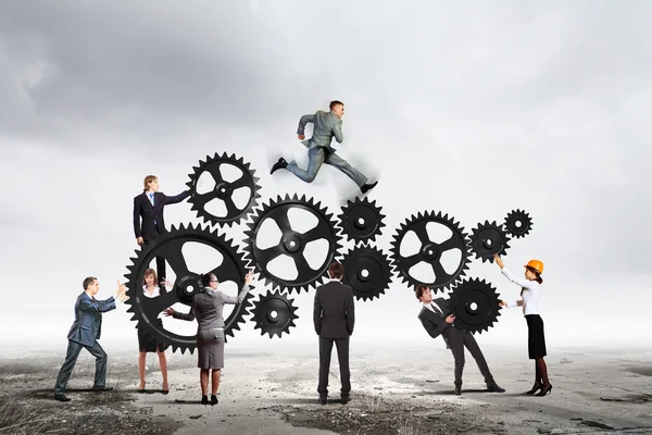 Conceito de trabalho em equipa — Fotografia de Stock