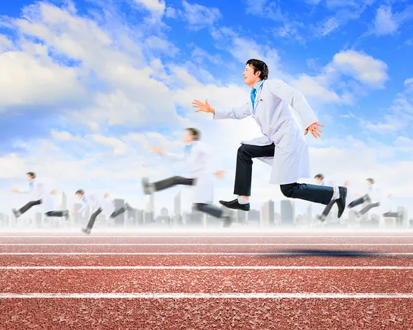 Running doctor — Stock Photo, Image