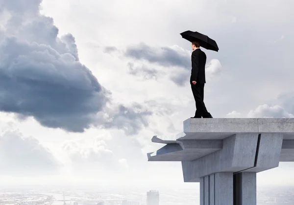 Businessman on bridge — Stock Photo, Image