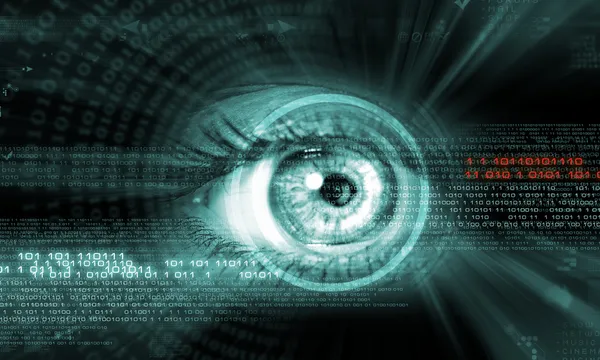 Digital image of woman's eye. Security concept — Stock Photo, Image