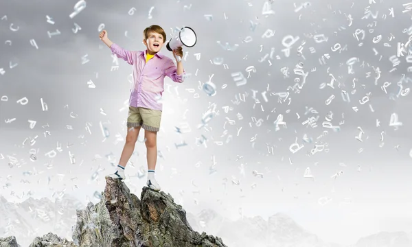 Boy with flute — Stock Photo, Image