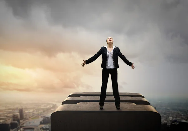 Businesswoman in despair — Stock Photo, Image