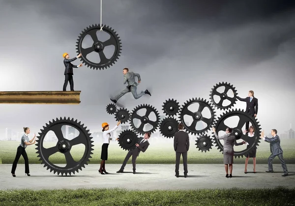 Conceito de trabalho em equipa — Fotografia de Stock