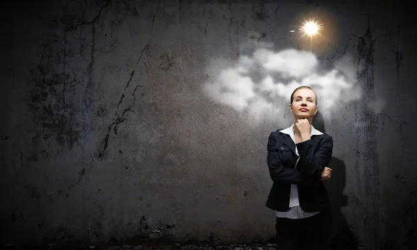 Thoughtful businesswoman — Stock Photo, Image