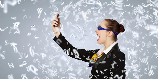 Businesswoman in anger — Stock Photo, Image