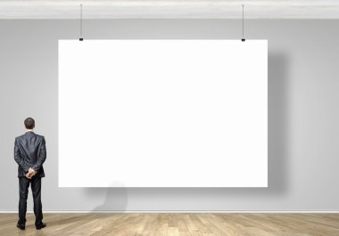 işadamı ile bayrak