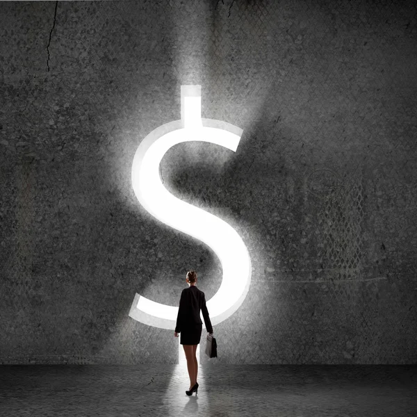 Businesswoman silhouette — Stock Photo, Image