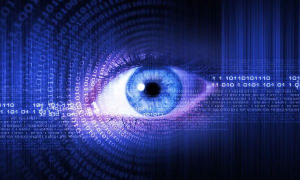 Digital image of woman's eye. Security concept — Stock Photo, Image