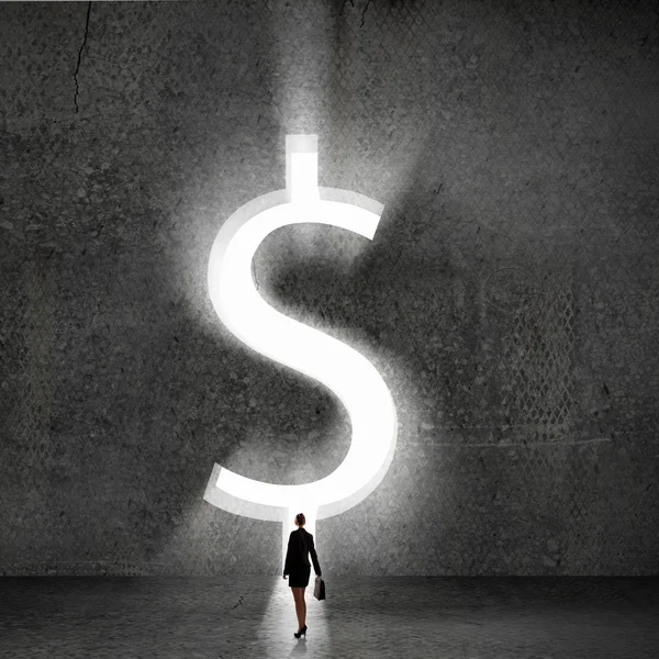 Businesswoman silhouette — Stock Photo, Image