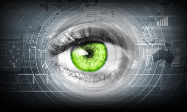 Digital image of woman's eye. Security concept — Stock Photo, Image