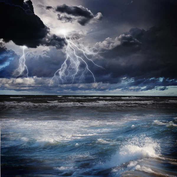 Tempesta di notte — Foto Stock