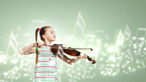 Girl playing violin — Stock Photo, Image