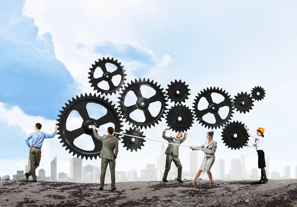 Conceito de trabalho em equipa — Fotografia de Stock