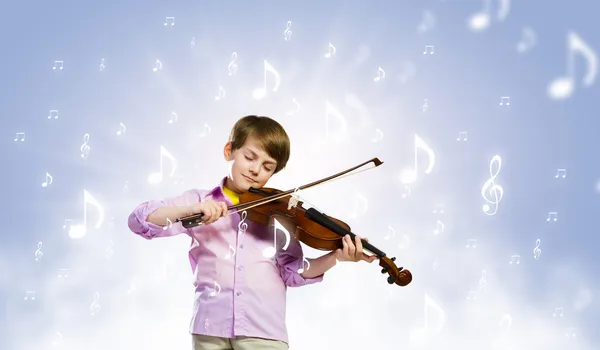 Boy violinist — Stock Photo, Image