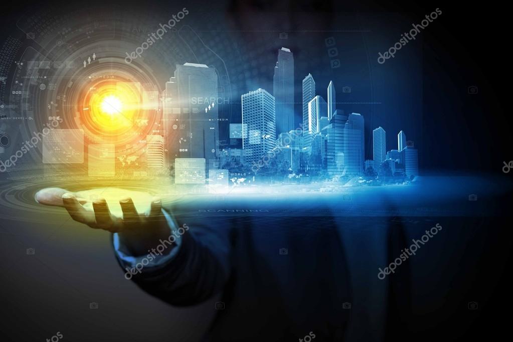 Деловой фон. Company s future. Люди в городе абстракция. Leadership skills. Цифровая трансформация.