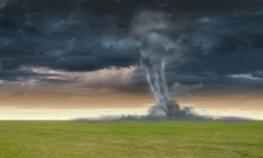 Tornado çayırda
