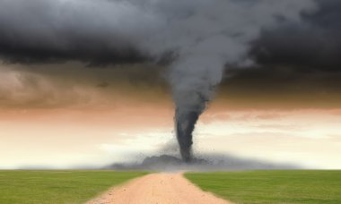 Tornado çayırda