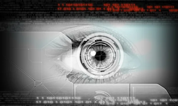 Digital image of woman's eye. Security concept — Stock Photo, Image