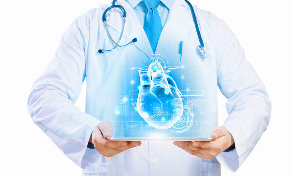 Doctor holding tablet pc