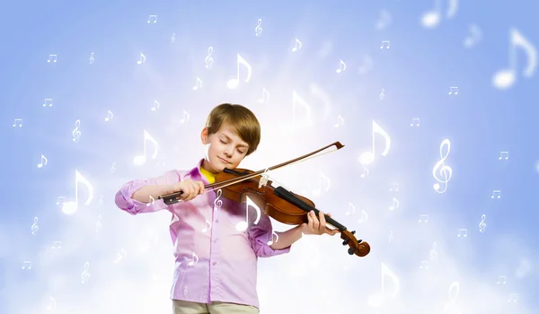Chlapec houslista — Stock fotografie