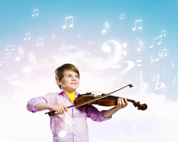 Boy violinist — Stock Photo, Image