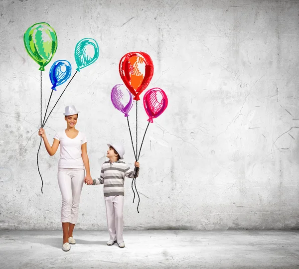 Moeder en haar zoon — Stockfoto