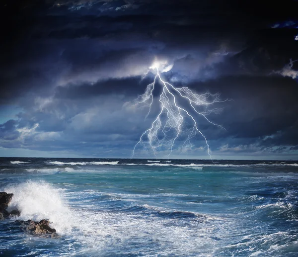 Tempesta di notte — Foto Stock