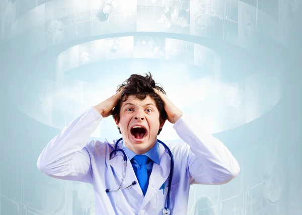 Crazy doctor — Stock Photo, Image