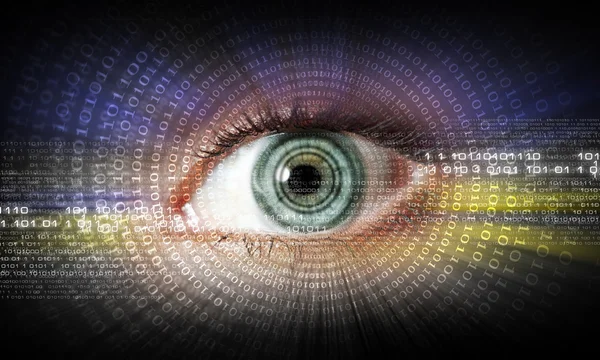 Digital image of woman's eye. Security concept — Stock Photo, Image