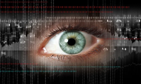 Digital image of woman's eye. Security concept — Stock Photo, Image