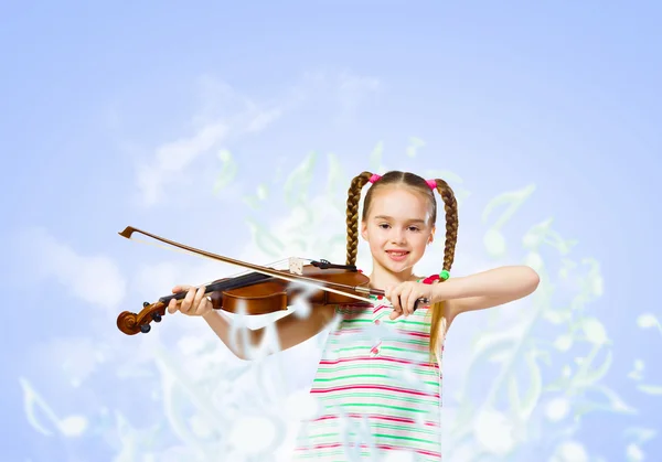 Girl playing violin — Stock Photo, Image