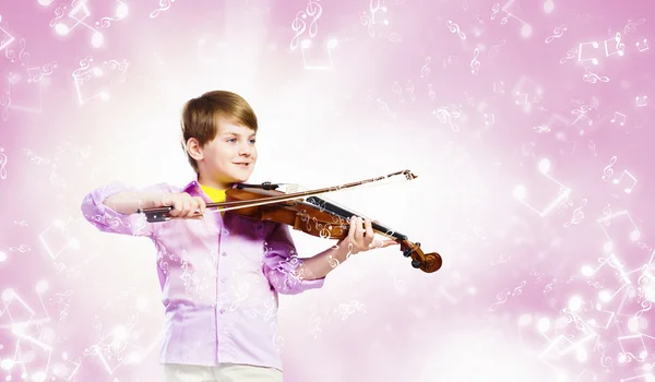 Boy violinist — Stock Photo, Image