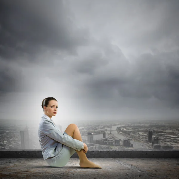 Businesswoman in despair — Stock Photo, Image